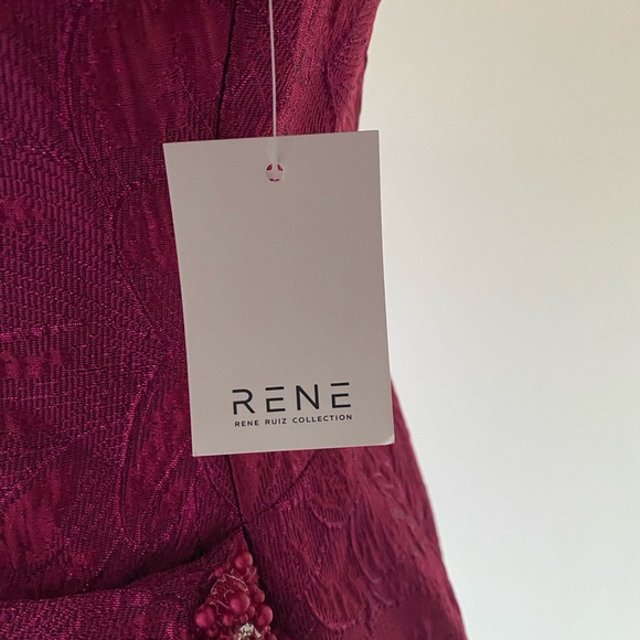 NWT RENE Ruiz gorgeous Elegant midi Pink Dress evening/ vacation. Color: Raspb. - Picture 2 of 7